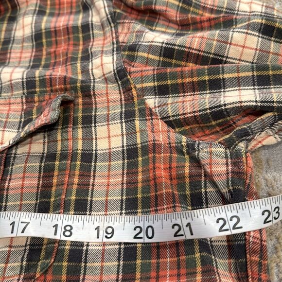 Vintage  Polo Ralph Lauren Dark Orange Flannel Button-Down Shirt size L EuC - Picture 6 of 9